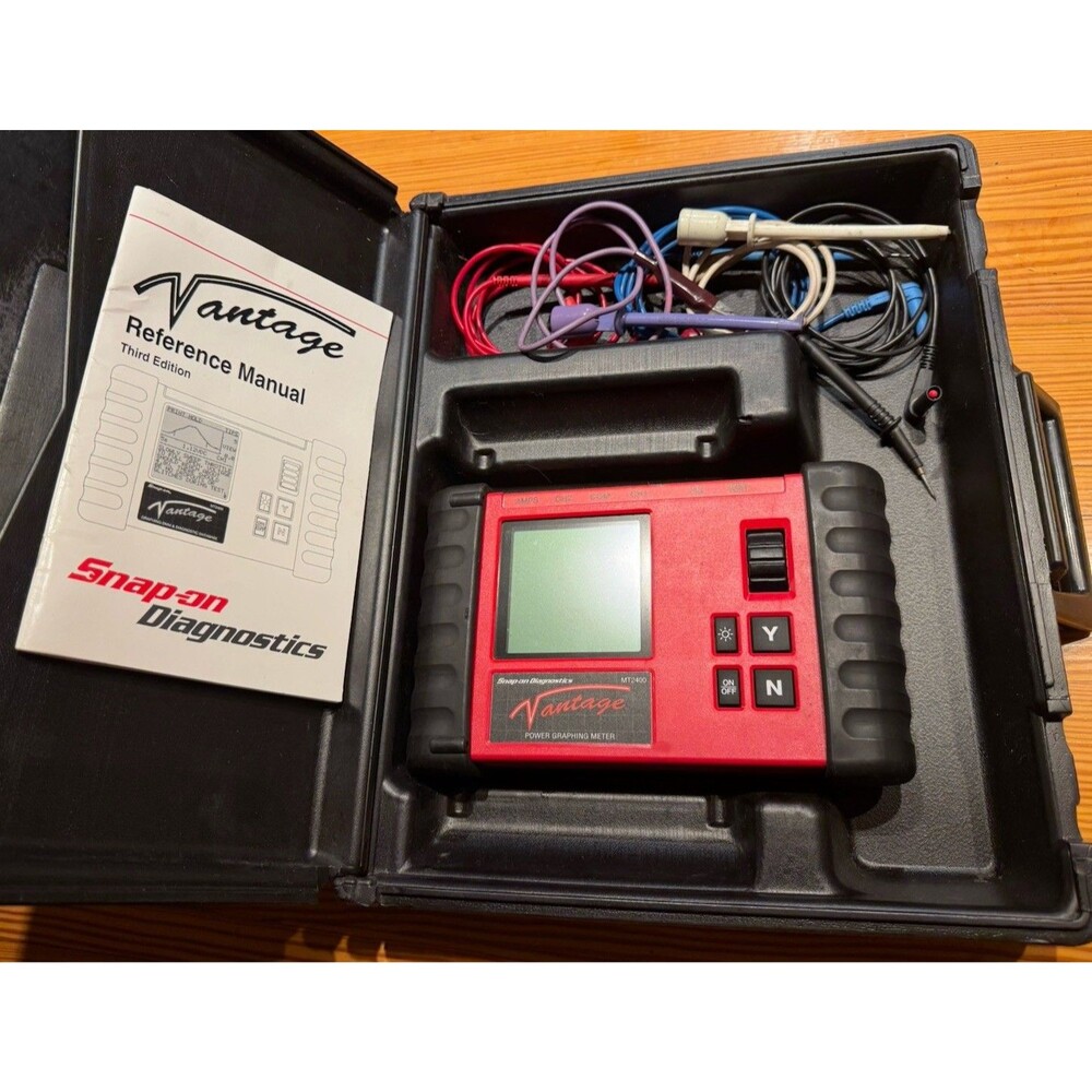 Snap-on Vantage MT2400 Power Graphing Meter w/ Case, Leads & Manual Automotive